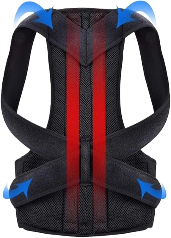 Tallas Grandes XS-5XL Corrector De Joroba Entrenador De Postura Faja Lumbar Enderezador De Espalda Ajustable Alivia El Dolor De Cuello, Hombros, Espalda Y Zona Lumbar(5XL) — Roupa aquecida
