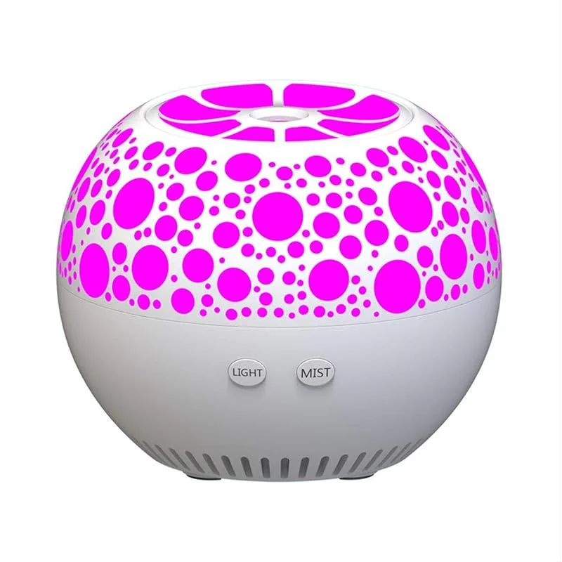 Naranja Aceite Esencial Aroma Luz Purificador de Aire Humidificador Led Colorido Luz de Noche Bebé Hogar 13 * 13 * 11 cm Blanco Leche