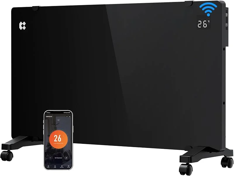 CIARRA CBHX20-B Radiador elétrico 2000 W WiFi montagem na parede e rodas — Aquecimento