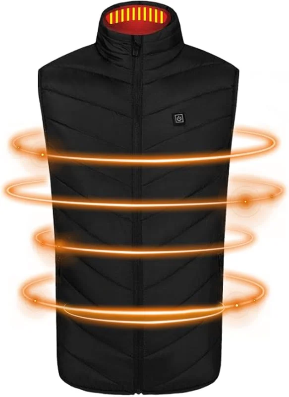 Teksome Casaco térmico, casaco elétrico inteligente com 3 níveis de aquecimento, casaco térmico confortável, colete elétrico ajustável para caminhadas, golfe, esqui, 2xl — Cozinha e lar