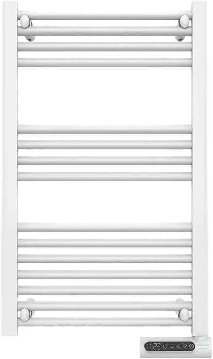 Cecotec Radiador toalheiro elétrico de baixo consumo Ready Warm 9100 Smart Towel White 500 W, ecrã LED, controlo tátil, temporizador, 3 modos de funcionamento, 2 sistemas de segurança — Aquecimento