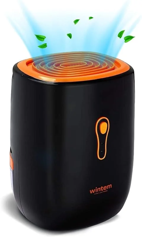 Deshumidificador silencioso e portátil para casa e casa de banho, absorvente de humidade com desligamento automático, tanque de 750 ml, economia de energia, ideal contra mofo e humidade, garantia