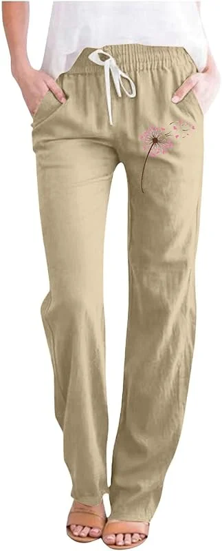 Pantalones casuales sueltos para mujer con bolsillos Pantalones acogedores para mujer — Roupa aquecida