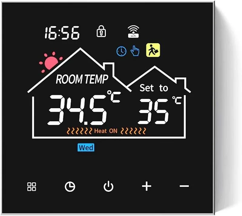 FACAIIO Termostato inteligente inalámbrico para calefacción de suelo, termostato inteligente habilitado para WiFi remoto, controlador de temperatura inteligente 3 A, calefacción por suelo de gas — Aquecimento