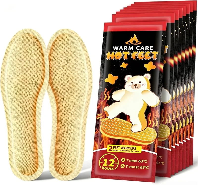 Calentadores de pies desechables activados por aire, plantillas cómodas de autocalentamiento, almohadillas cálidas para hombres y mujeres, ideales para esquí, senderismo, caza, camping y todas las — Aquecimento