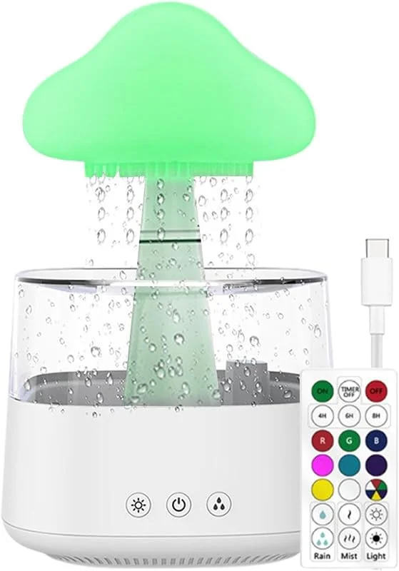 Difusor humidificador de Agua LED, difusor de con Lluvia Luz Nocturna
