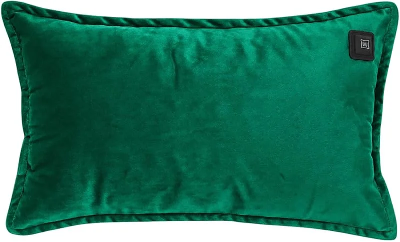 Almofada térmica infravermelha, almofada térmica com rostoPowerbank - veludo de 30 × 50 cm, uso flexível tanto sem fios como com o cabo integrado (verde escuro) — Aquecimento