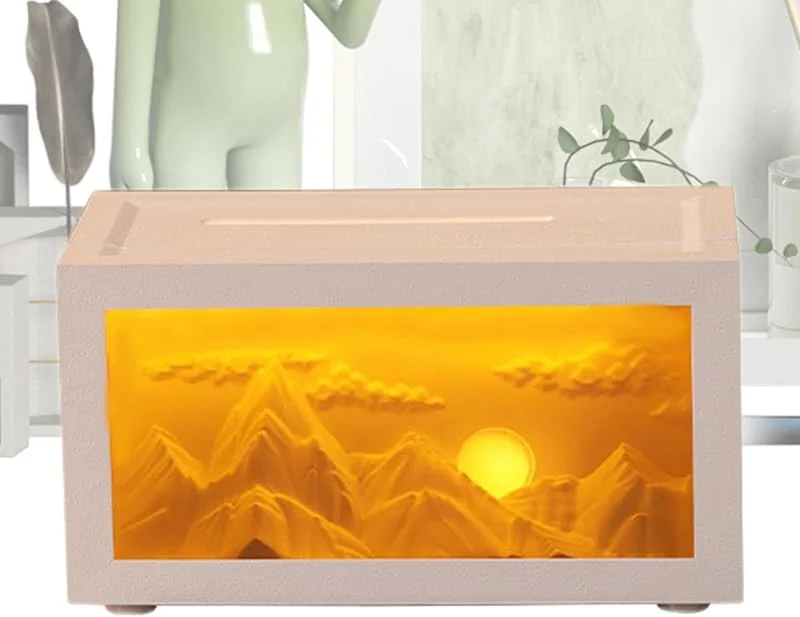 Humidificador con Diseño Montaña Luz Ambiental Niebla Purificadora