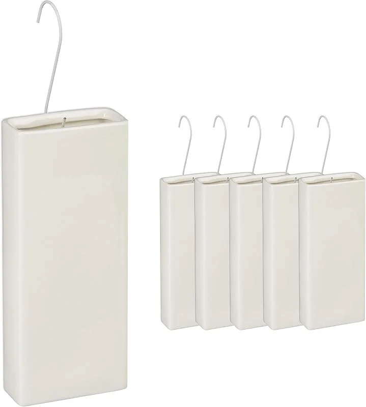 Humidificador Relaxdays para radiadores, 6 unidades, evaporador de água para aquecimento, cerâmica, cor creme
