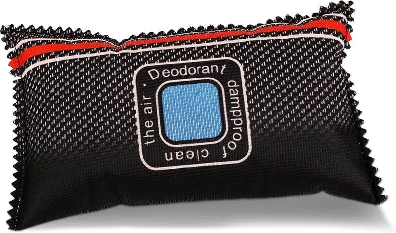 Yunova - Saco absorvente de humidade grande de 400 g, desumidificador de gel de sílica reutilizável com indicador de mudança de cor, design de riscas pretas, controlo de humidade inodoro para armário — Humidificador