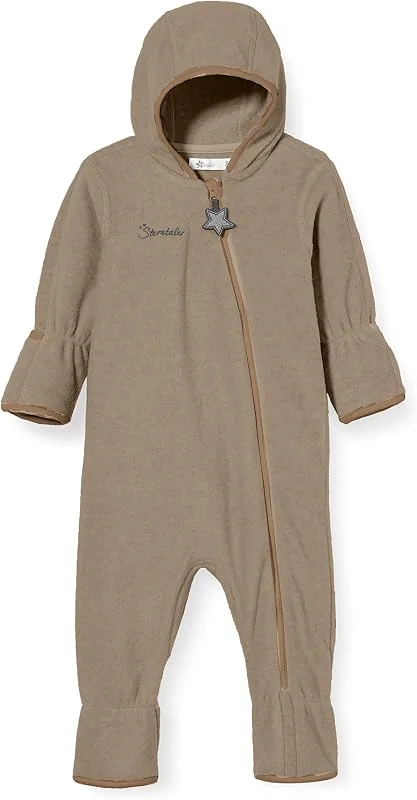 Sterntaler Macacão de microforro polar unissexo, bebé e crianças, com fecho de correr, punhos de mãos e pés dobráveis, macacão aconchegante — Roupa aquecida