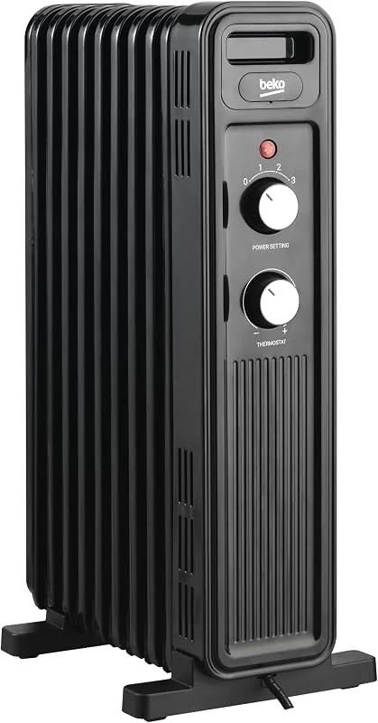 BEKO Radiador de óleo RHO6320B, potência de 2000 W, 9 elementos de aquecimento, 3 modos, proteção contra sobreaquecimento