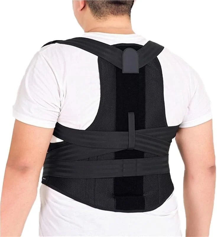 Tamanhos grandes 70-140 kg faixa lombar para escoliose corretor de postura ajustável cinto corrector de corcunda alívio da dor nas costas superior e inferior (3XL) — Roupa aquecida