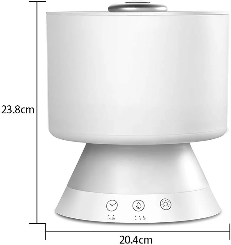 MU Mini portátil 3L mini humidificador de ar quarto, escritório secretária mini máquina de aromaterapia silenciosa (com luz ambiente, 3 modos de névoa, sincronização 3H)