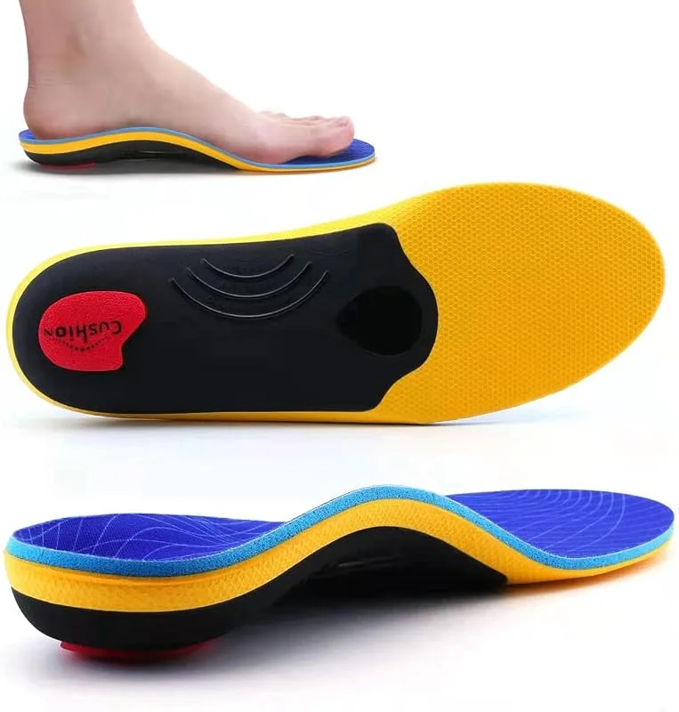 VALSOLE Palmilhas ortopédicas para mulheres e homens suporte de pé alto palmilhas de sapatos funcionais suaves inserir para pés planos, dor nos pés, fascite plantar (azul, 41-42 EU 27 cm) — Roupa aquecida