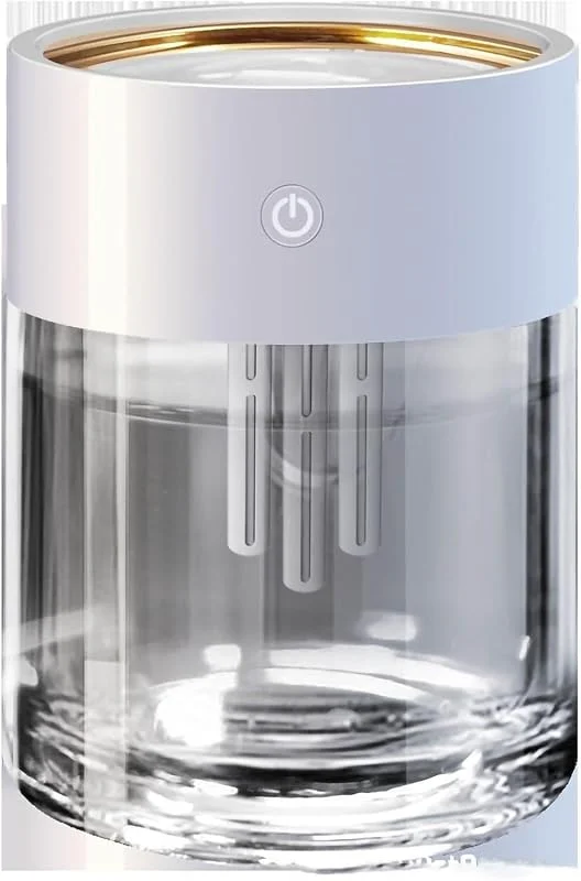 Humidificador de oficina Mini humidificador silencioso 3 boquillas Spray humidificador de vehículo de gran capacidad blanco