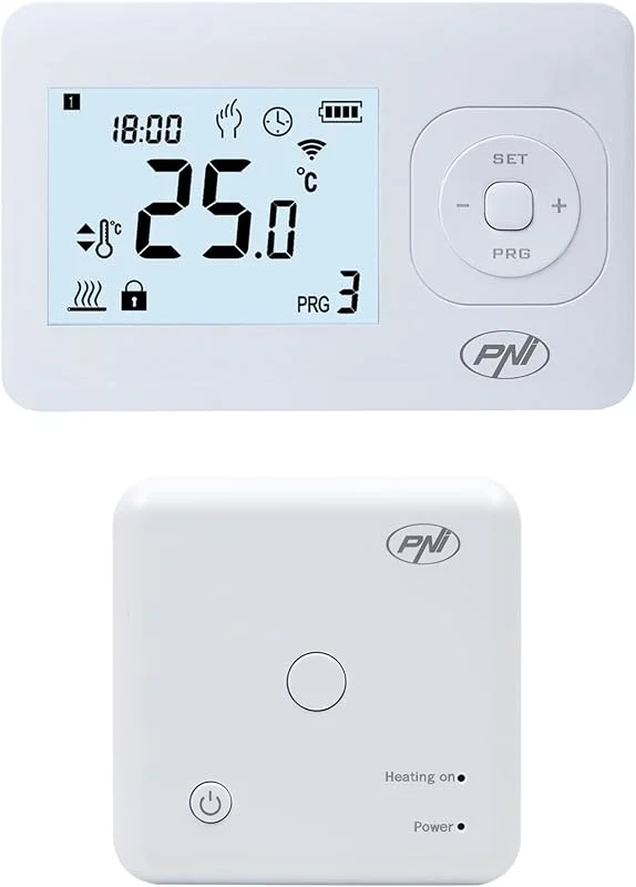 Termostato sem fios PNI CT62 para sistemas de aquecimento, ecrã luminoso, programas diários