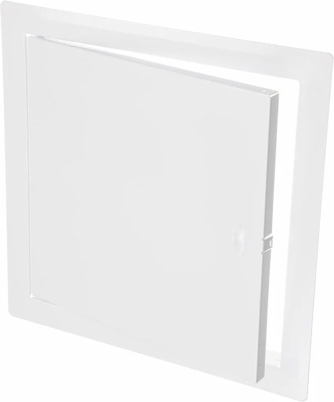 Painel de acesso de metal branco de 12 x 12 polegadas. Painel da porta do eixo de serviço. Painel de acesso à parede de canalização, eletricidade, aquecimento
