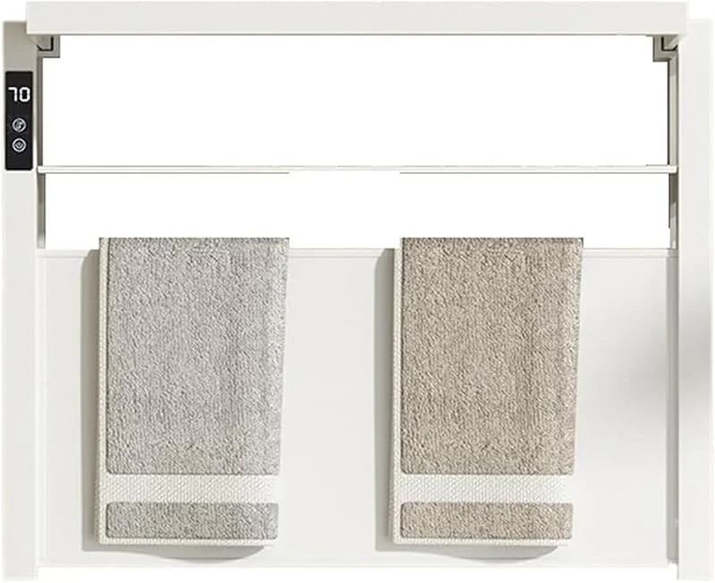 Toalheiro elétrico aquecedores de toalhas de grafeno, aquecimento de casa de banho, desinfecção de temperatura constante, estendal, toalheiro elétrico montado na parede (A1 61 x 48 x 25 cm Left