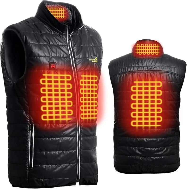 GENERAL ARMOR Colete casaco aquecido USB elétrico, temperatura tamanho ajustável aquecedor do corpo colete, carregamento USB esqui golfe motocicleta casaco térmico, baterias não incluídas — Cozinha e lar