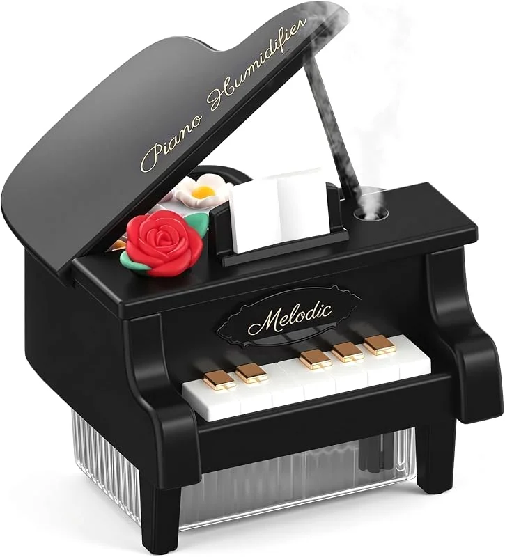 Mini escritorio negro clásico 350ml del humidificador del piano de la niebla fría silenciosa