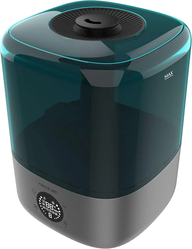 Cecotec Humidificador de Água com Comando Breezecare 2900 Smart. 25W, Humidificação Máxima 300ml, h, Depósito de 4, 5L, Ecrã Táctil, Temporizador até 8h, Controlo de Humidade 45% a 90%