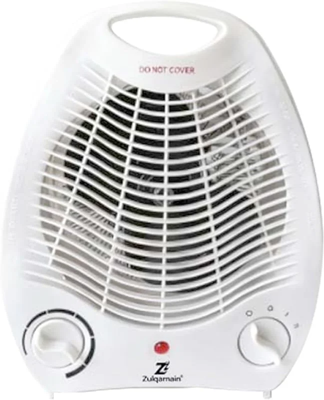 Zulqarnain Calentador eléctrico de ventilador de 2000 W, color blanco — Aquecimento
