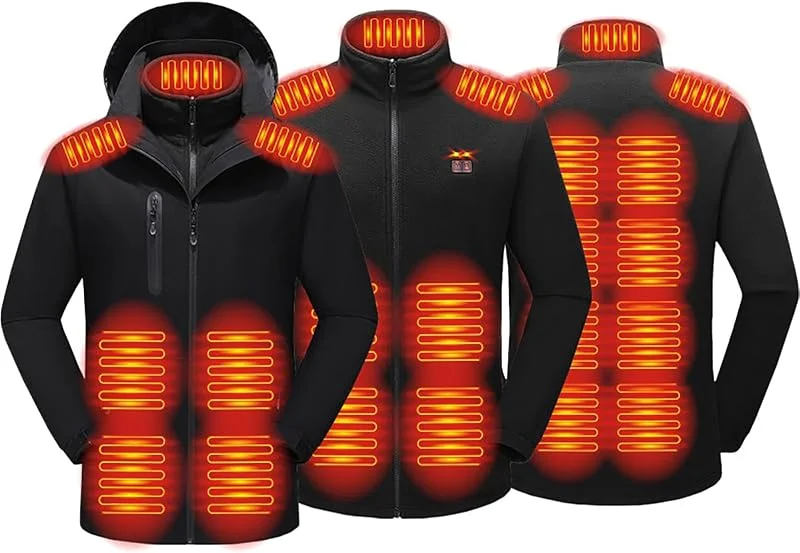 Colete de aquecimento unissexo desconhecido, com controlo de temperatura em 3 níveis para caminhadas, ciclismo e caça colete com aquecimento elétrico USB — Cozinha e lar