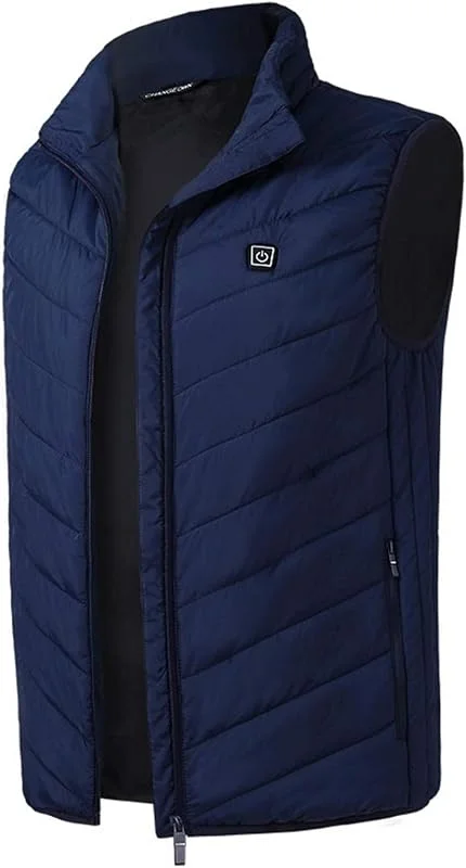 Chaleco calentado, para hombre, de invierno, con USB, con calefacción, para hombre, térmica, cálida, con plumas, sin mangas, chaleco para Homme (color: C, tamaño: mediano) — Cozinha e lar