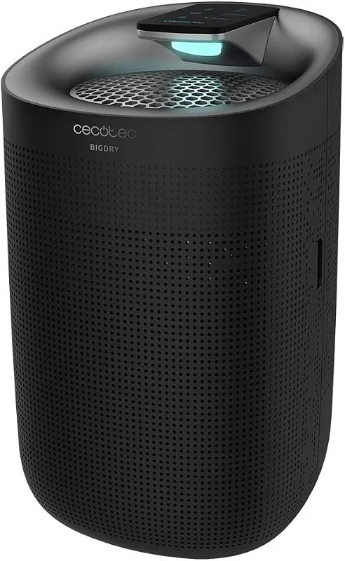 Cecotec Deshumidificador elétrico BigDry 3000 PureLight Black. 45 W, desumidificação até 750 ml, dia, purificador de ar com processo de filtragem tripla, depósito de 1 l, 3 velocidades, 25 m2