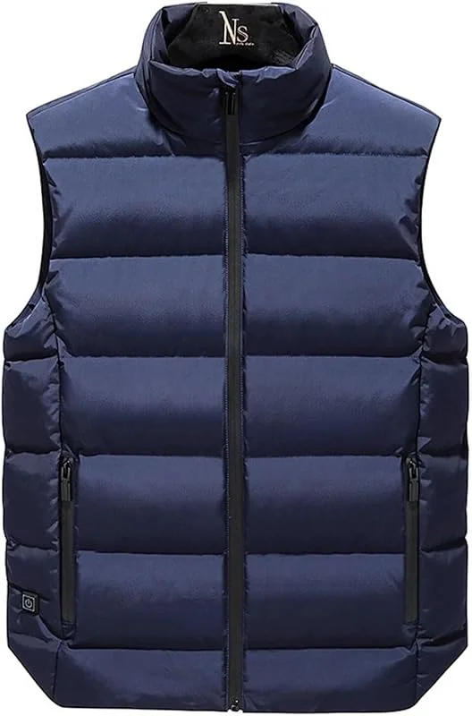 Chaleco calefactable Recargable for Invierno, Ideal for Acampar al Aire Libre (batería no incluida).(Bleu, M(50-55kg)) — Cozinha e lar